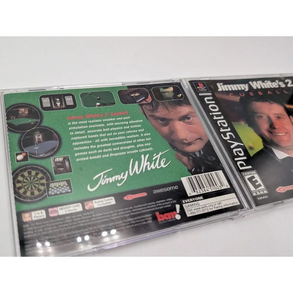 Jimmy White's 2: Cue Ball - Sony PlayStation 1 PS1 - Tested/Working